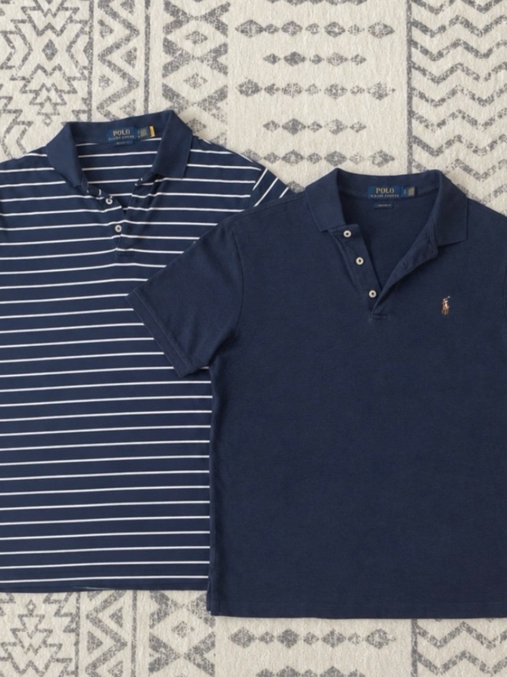 Polo by Ralph Lauren Navy Striped & Solid Polo Shirts